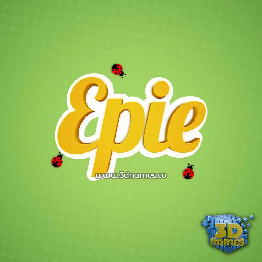 epie in Ladybugs style - 3D name wallpaper