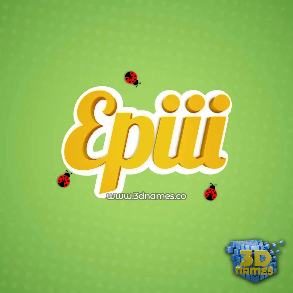 epiii in Ladybugs style - 3D name wallpaper