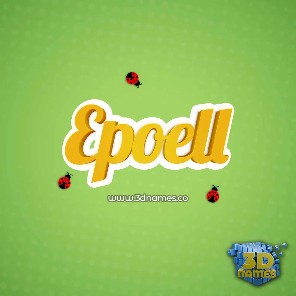 epoell in Ladybugs style - 3D name wallpaper
