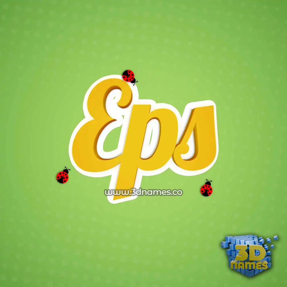 eps in Ladybugs style - 3D name wallpaper