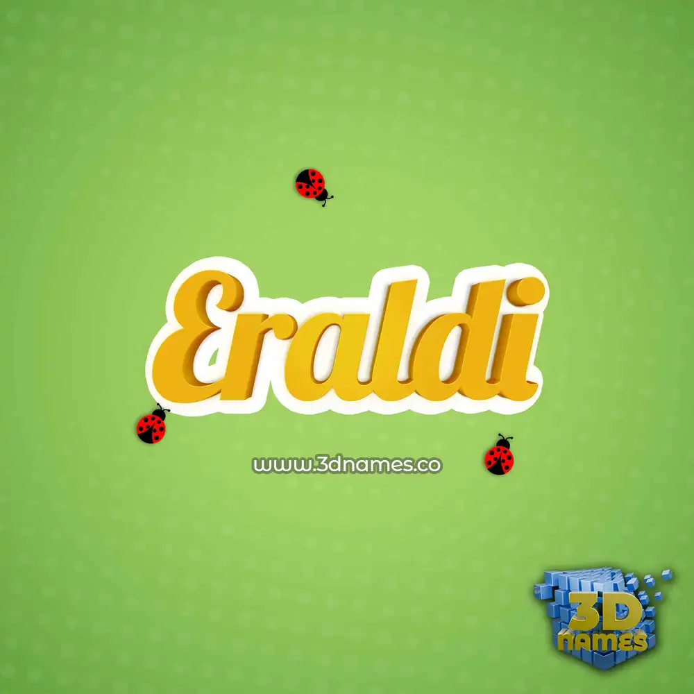 eraldi in Ladybugs style - 3D name wallpaper