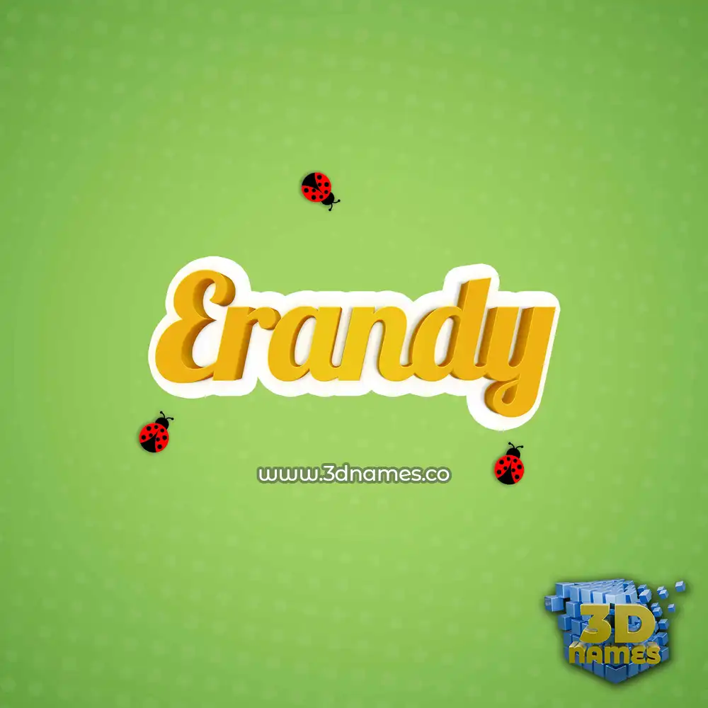erandy in Ladybugs style - 3D name wallpaper