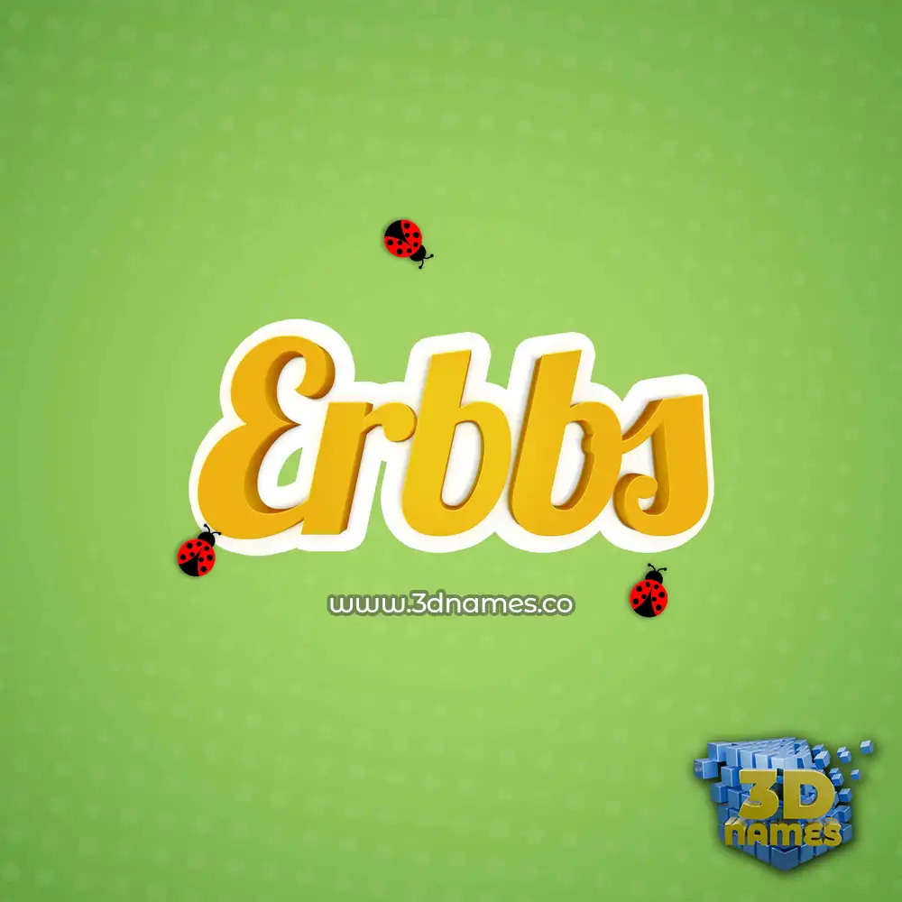 erbbs in Ladybugs style - 3D name wallpaper