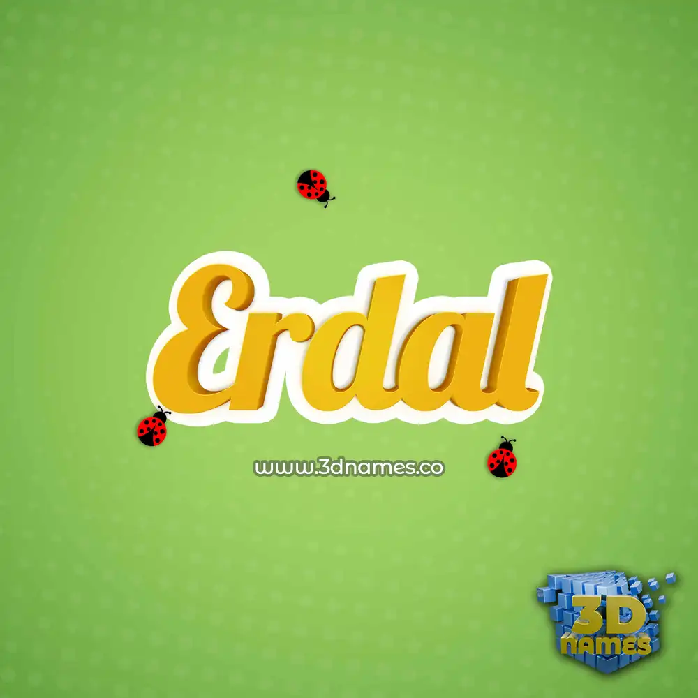 erdal in Ladybugs style - 3D name wallpaper