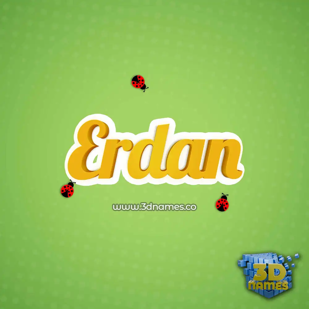 erdan in Ladybugs style - 3D name wallpaper