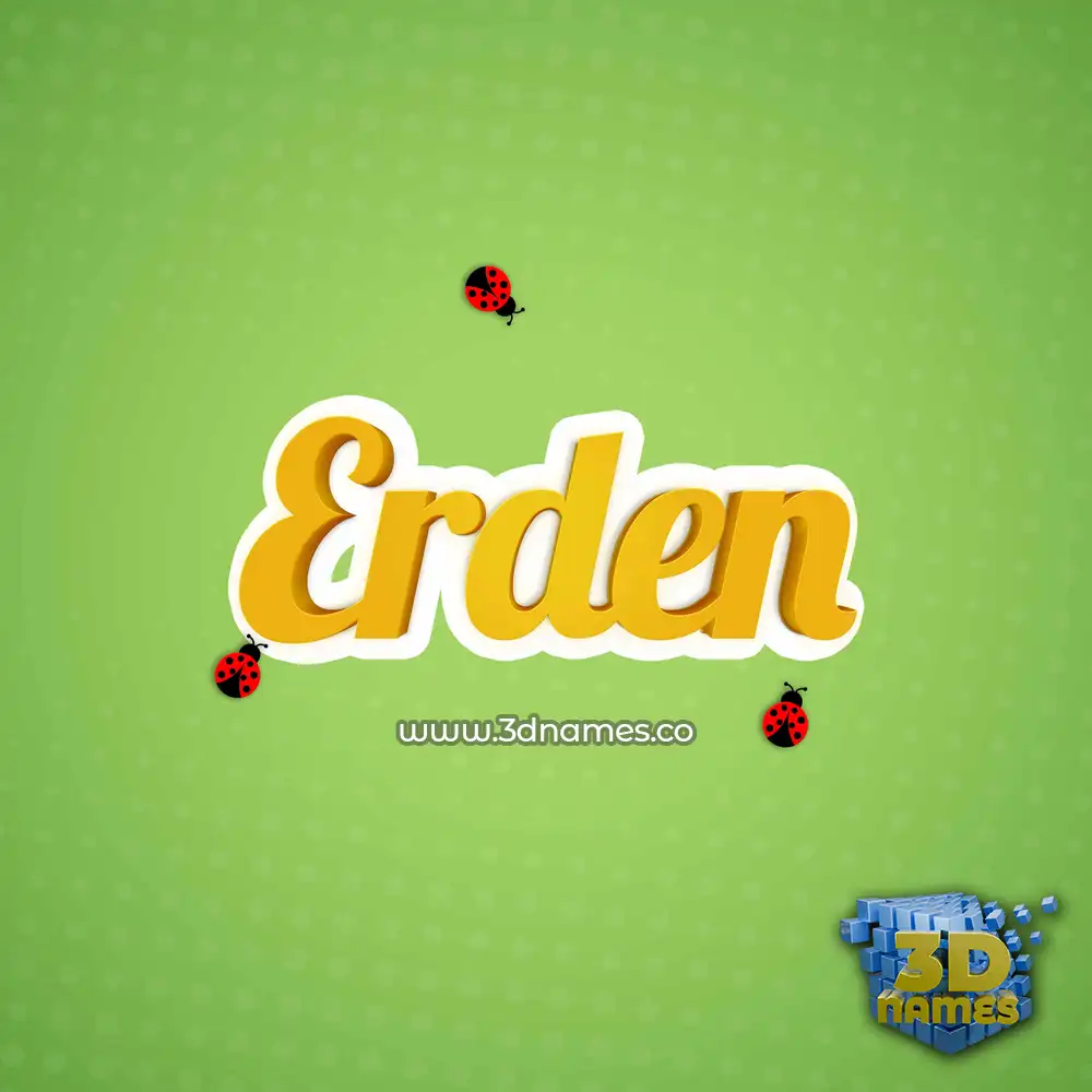 erden in Ladybugs style - 3D name wallpaper