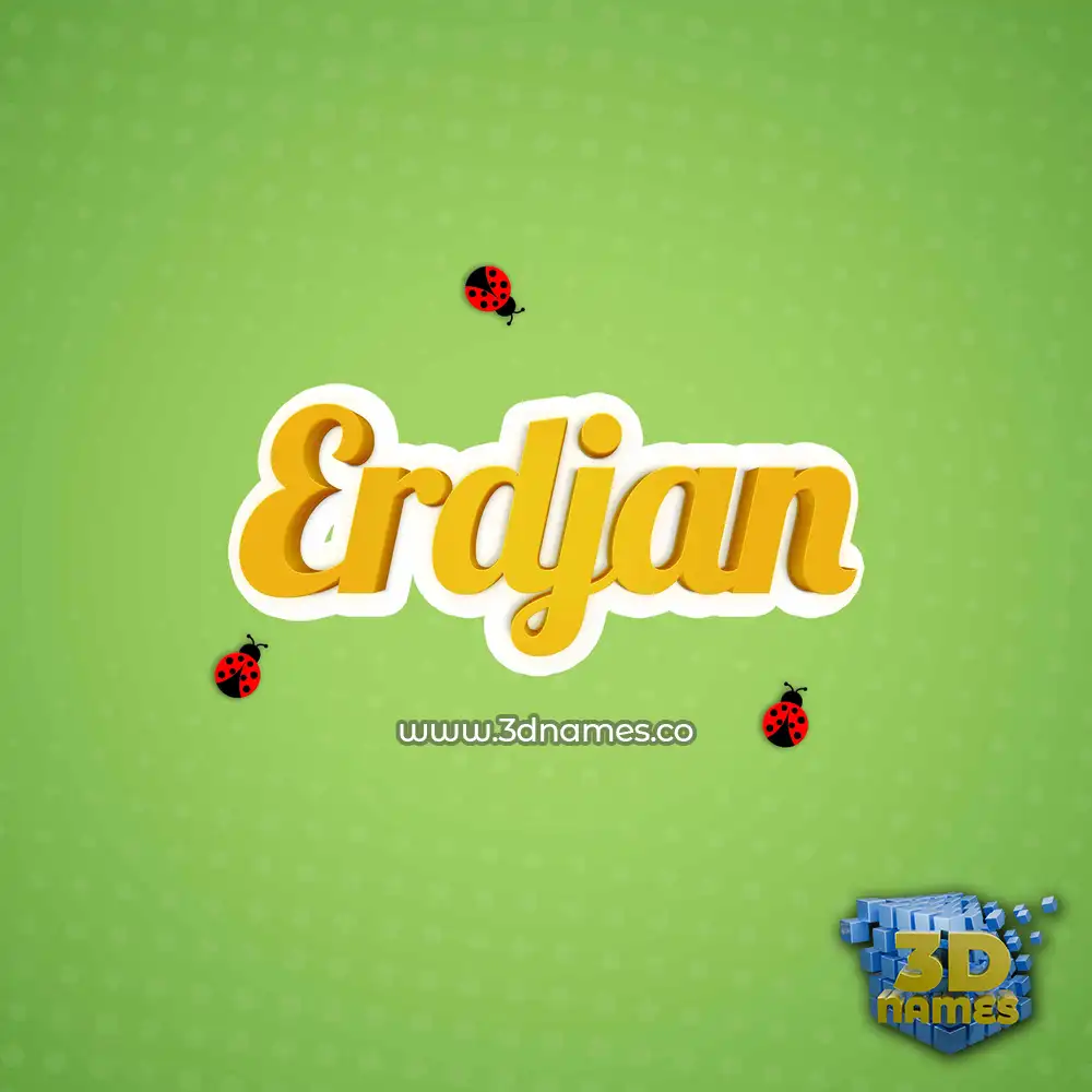 erdjan in Ladybugs style - 3D name wallpaper