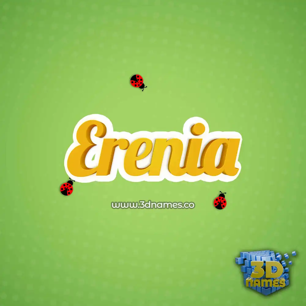 erenia in Ladybugs style - 3D name wallpaper