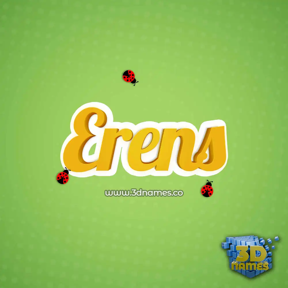 erens in Ladybugs style - 3D name wallpaper