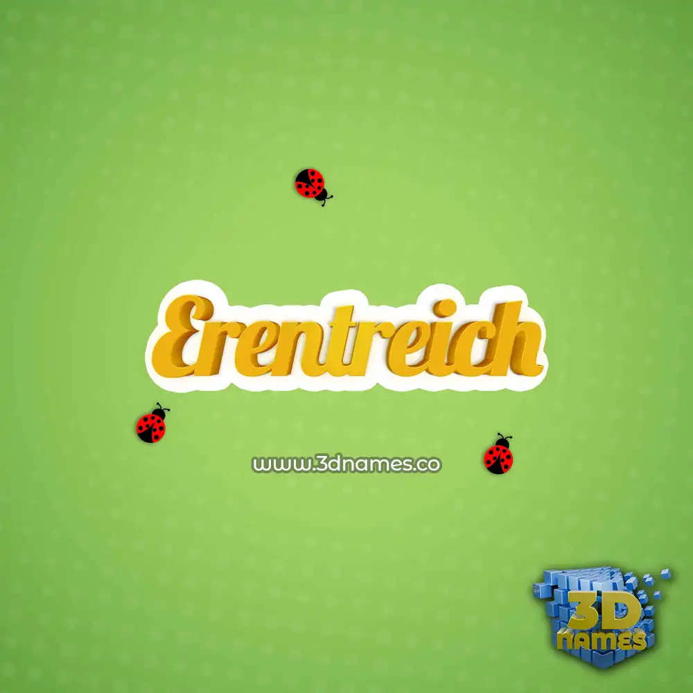 erentreich in Ladybugs style - 3D name wallpaper