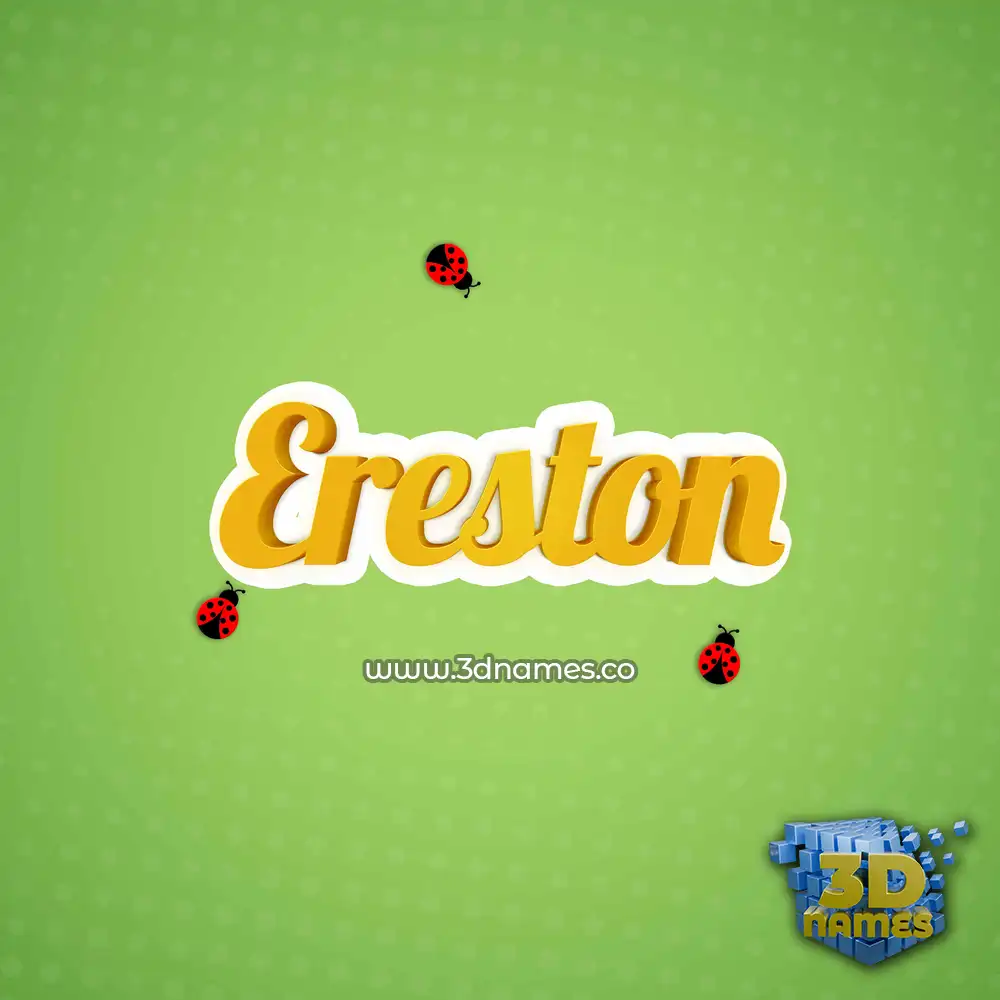 ereston in Ladybugs style - 3D name wallpaper