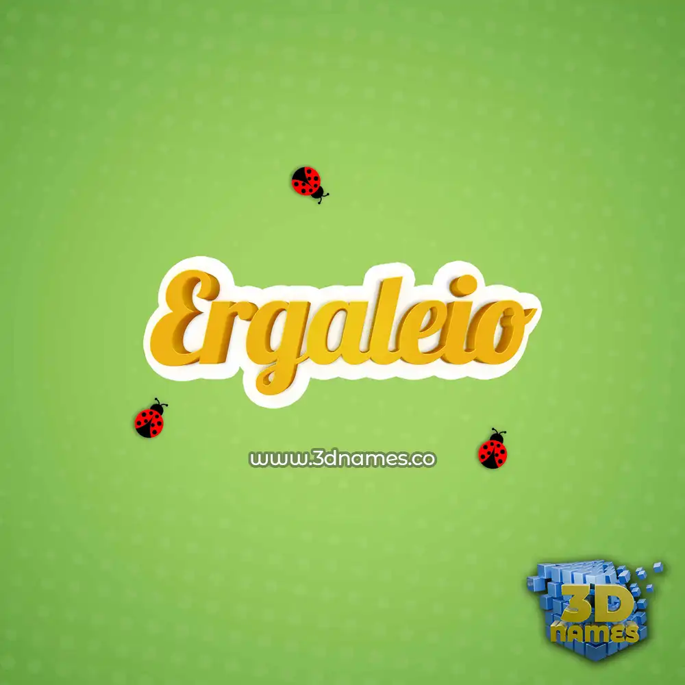ergaleio in Ladybugs style - 3D name wallpaper