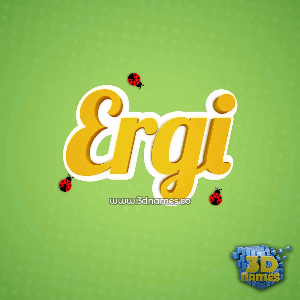 ergi in Ladybugs style - 3D name wallpaper