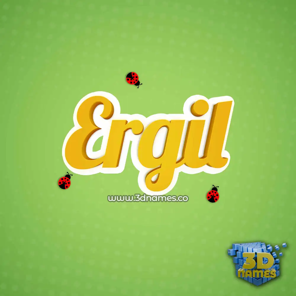 ergil in Ladybugs style - 3D name wallpaper