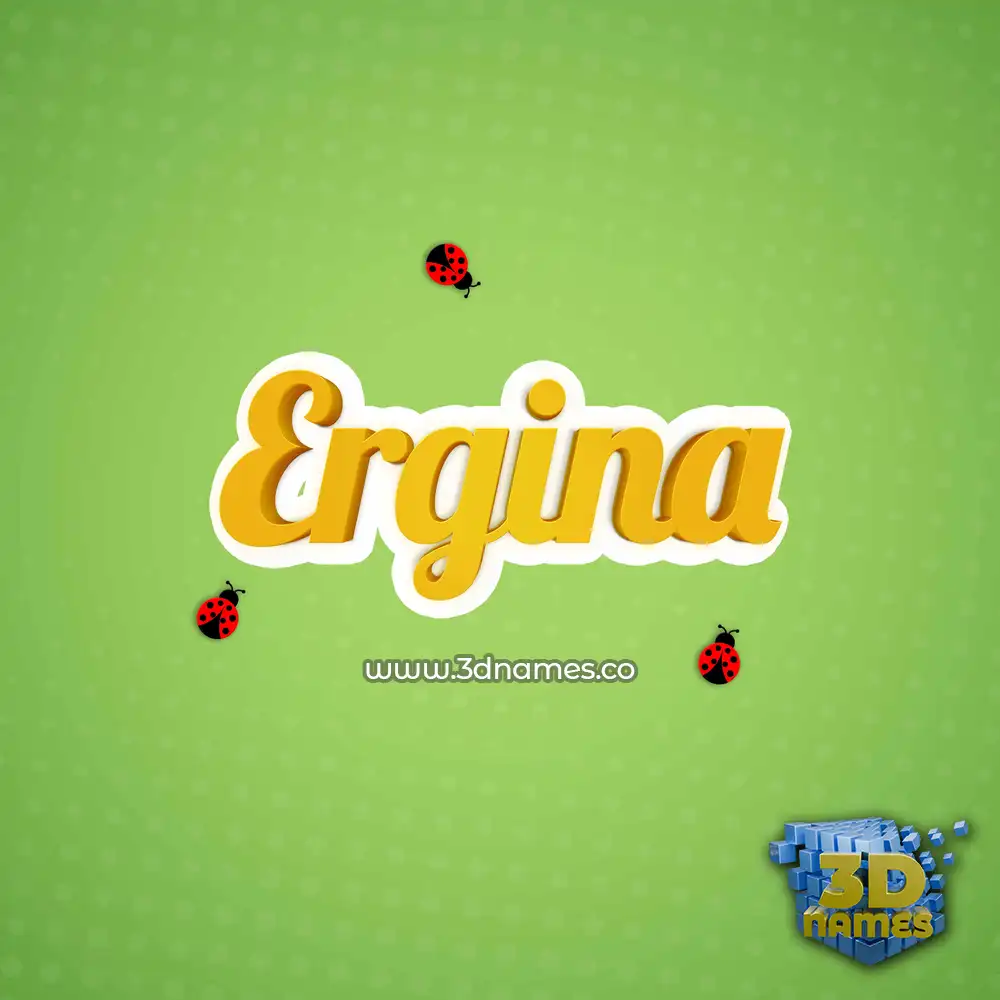 ergina in Ladybugs style - 3D name wallpaper