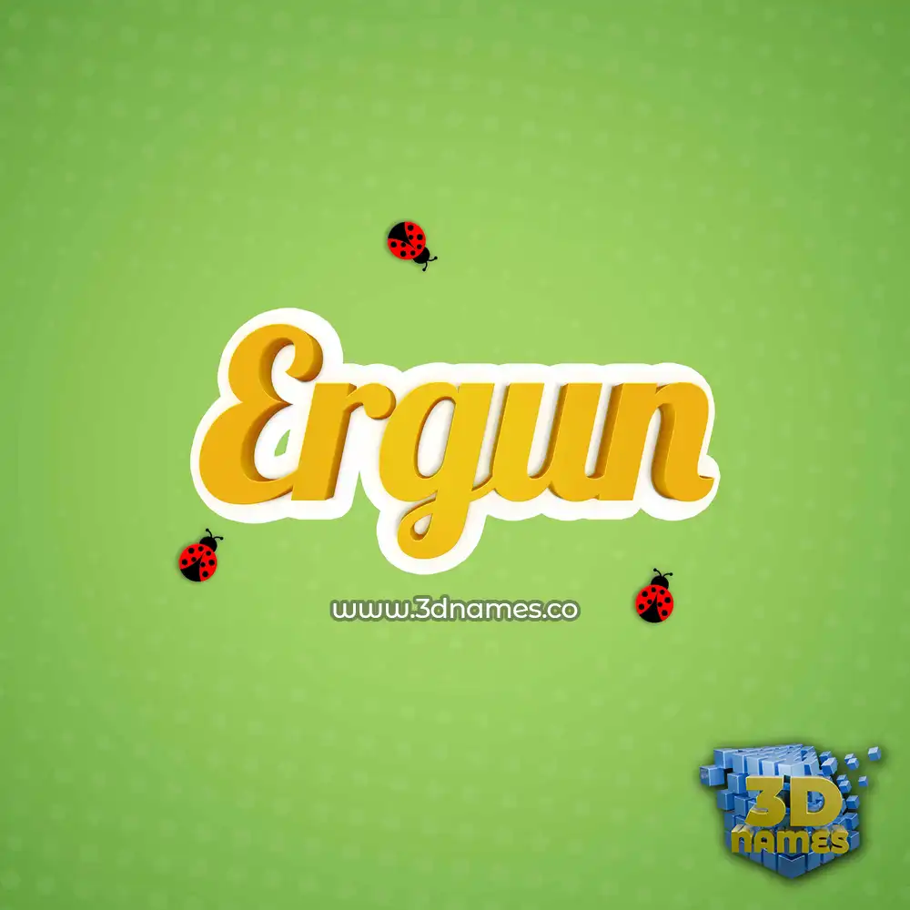ergun in Ladybugs style - 3D name wallpaper