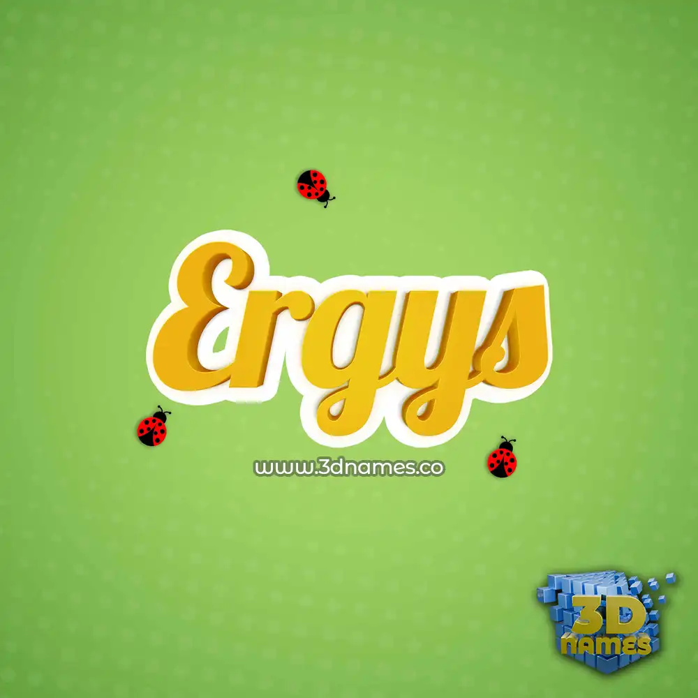 ergys in Ladybugs style - 3D name wallpaper