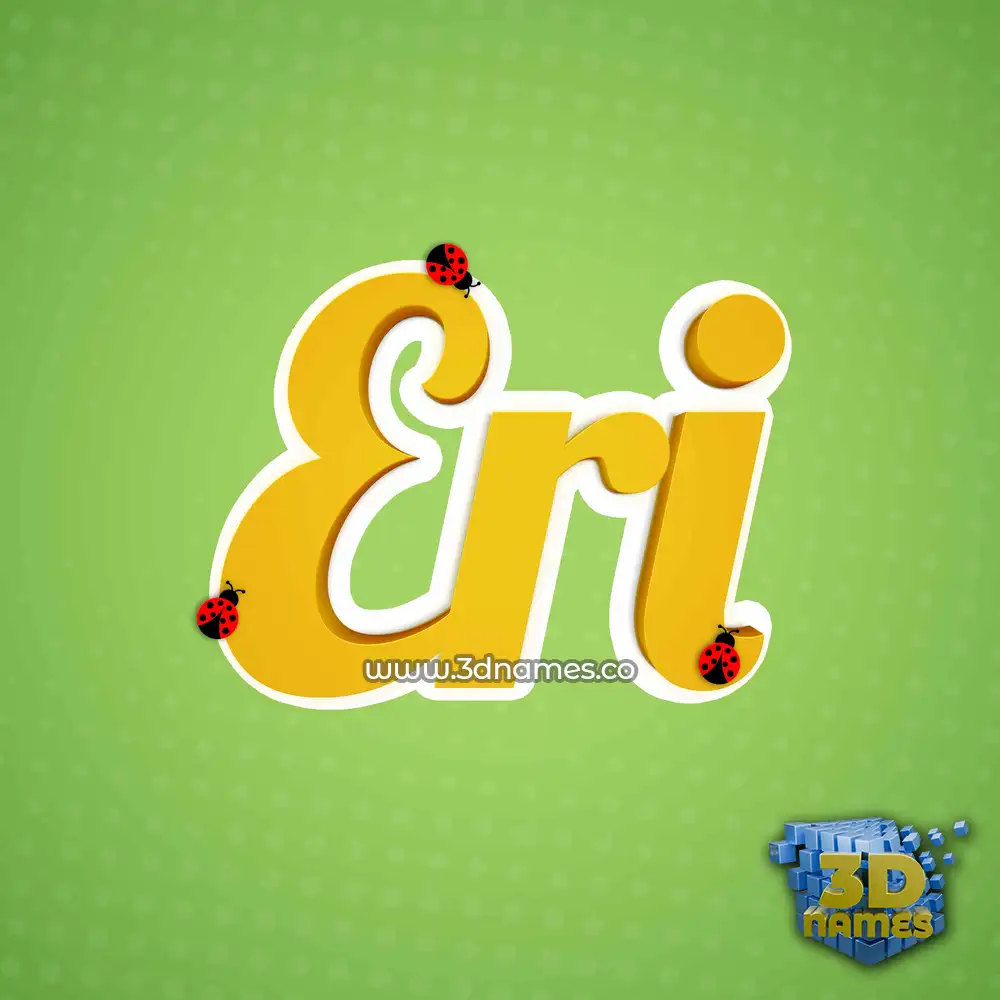 eri in Ladybugs style - 3D name wallpaper