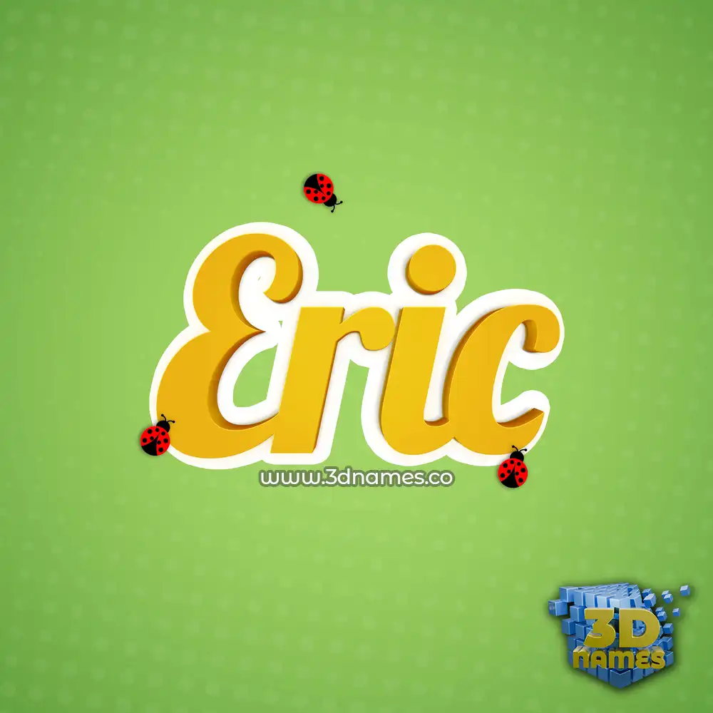 eric in Ladybugs style - 3D name wallpaper