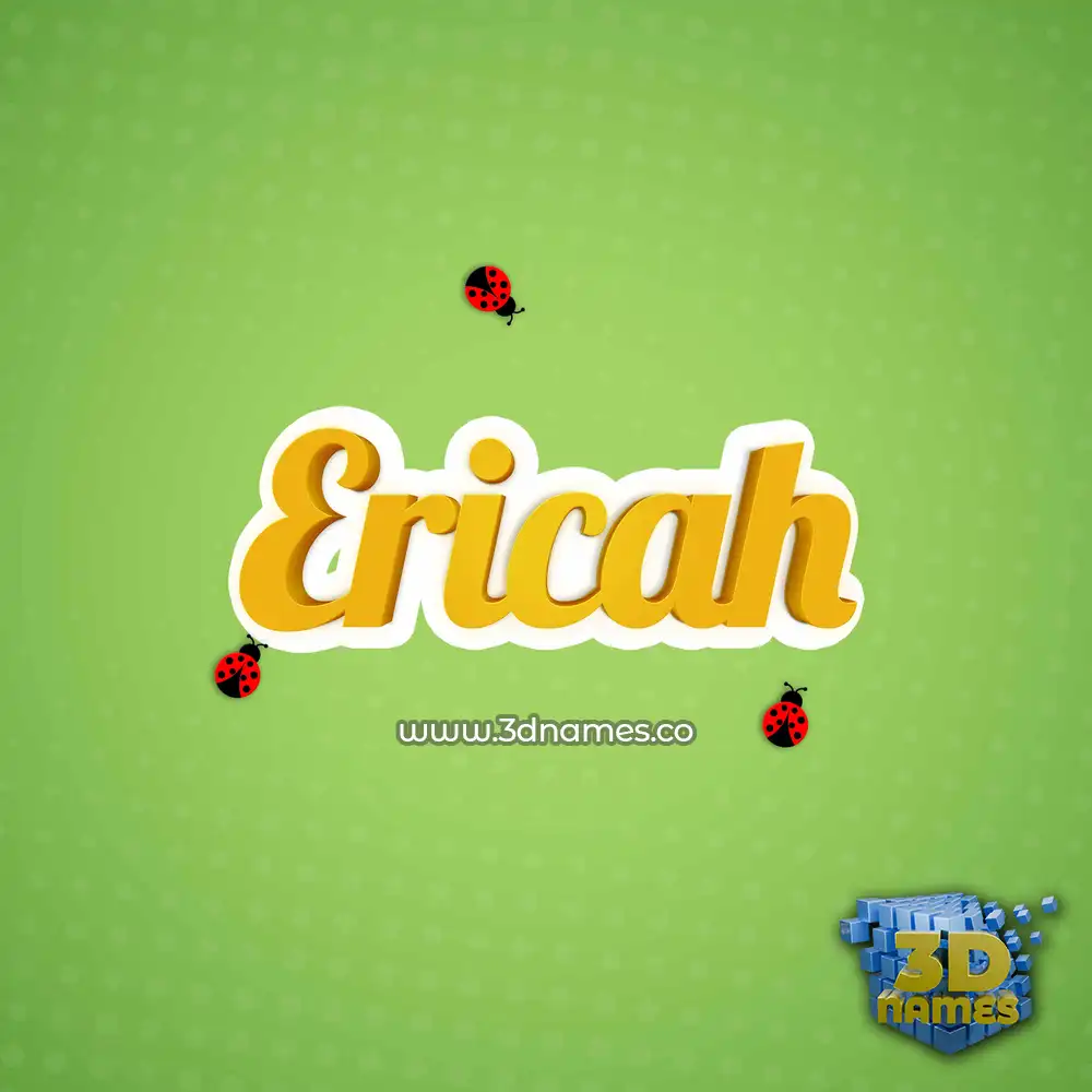 ericah in Ladybugs style - 3D name wallpaper