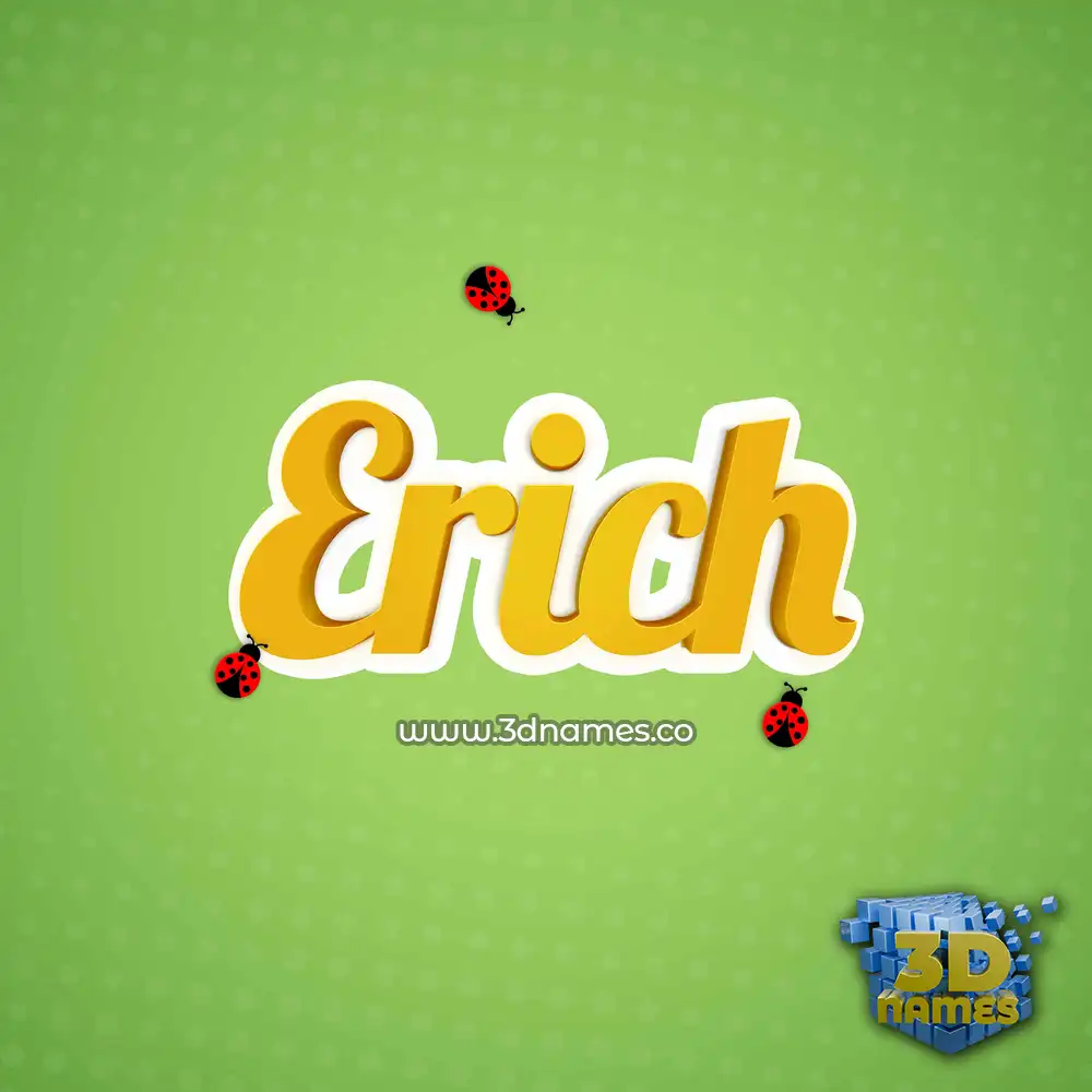 erich in Ladybugs style - 3D name wallpaper