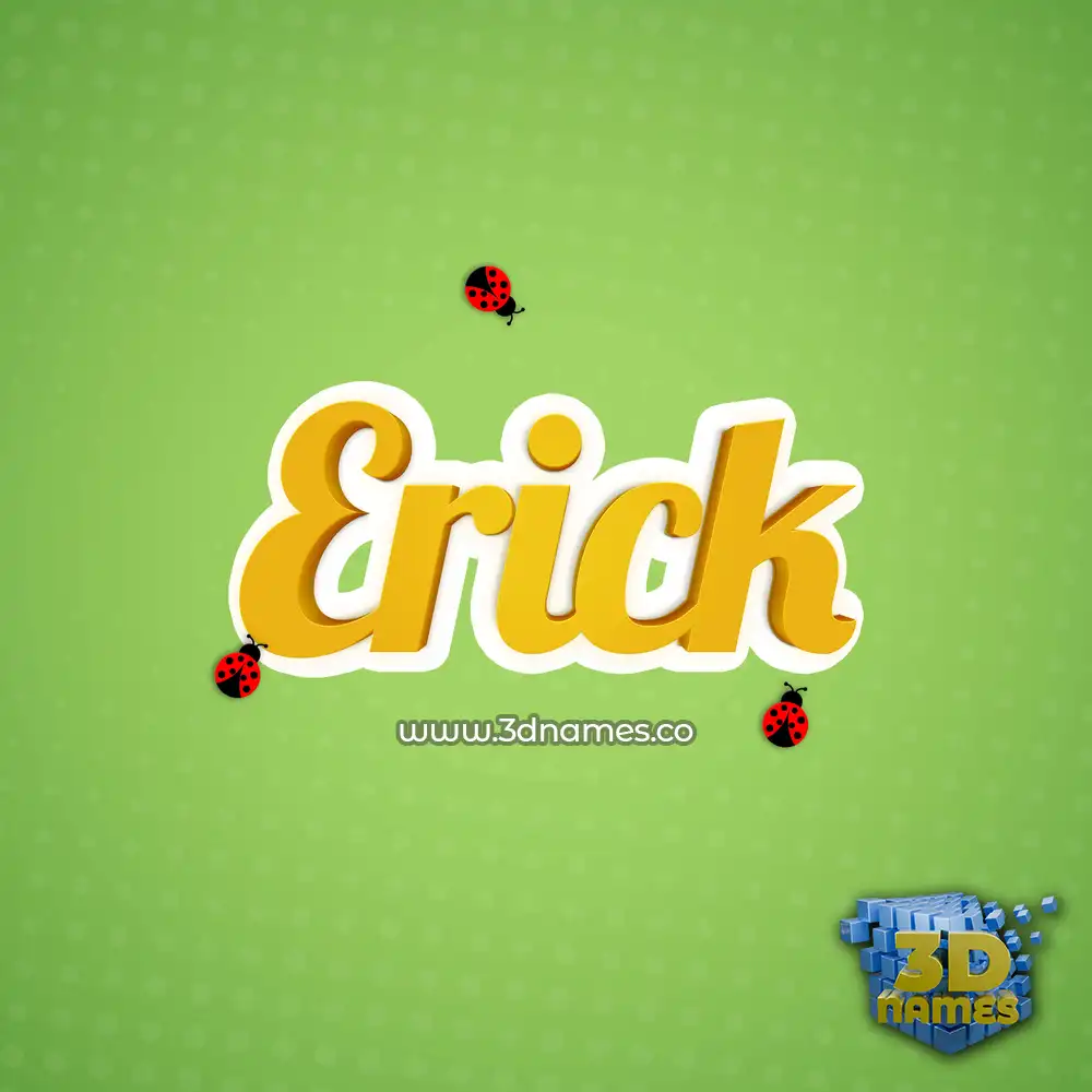 erick in Ladybugs style - 3D name wallpaper