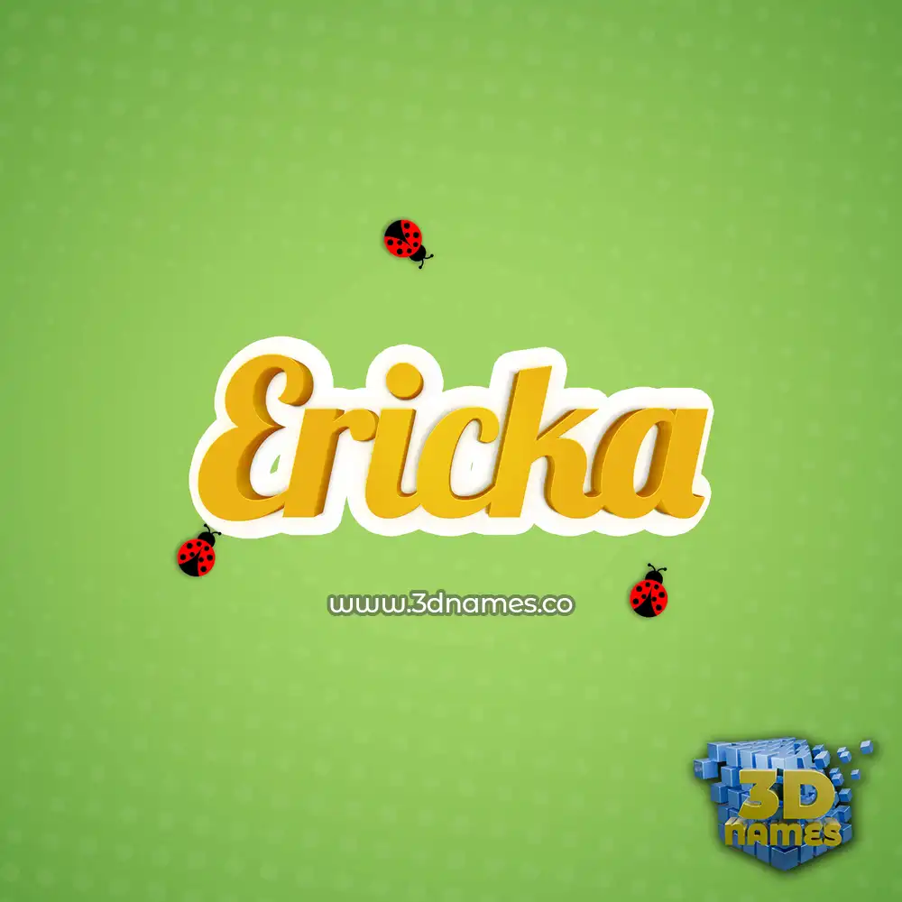 ericka in Ladybugs style - 3D name wallpaper