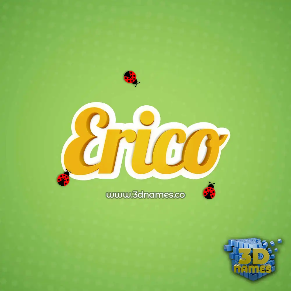 erico in Ladybugs style - 3D name wallpaper
