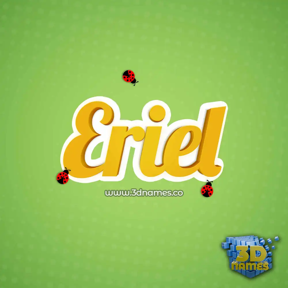 eriel in Ladybugs style - 3D name wallpaper