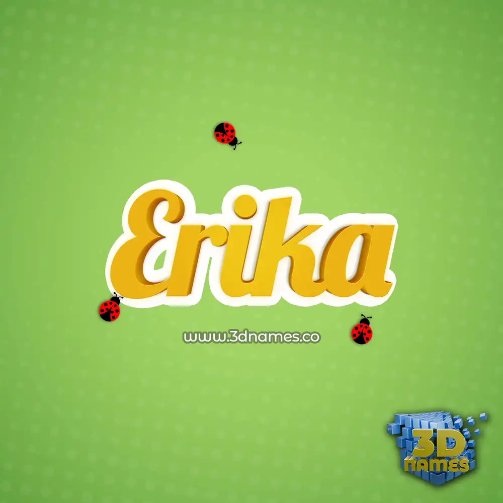 erika in Ladybugs style - 3D name wallpaper