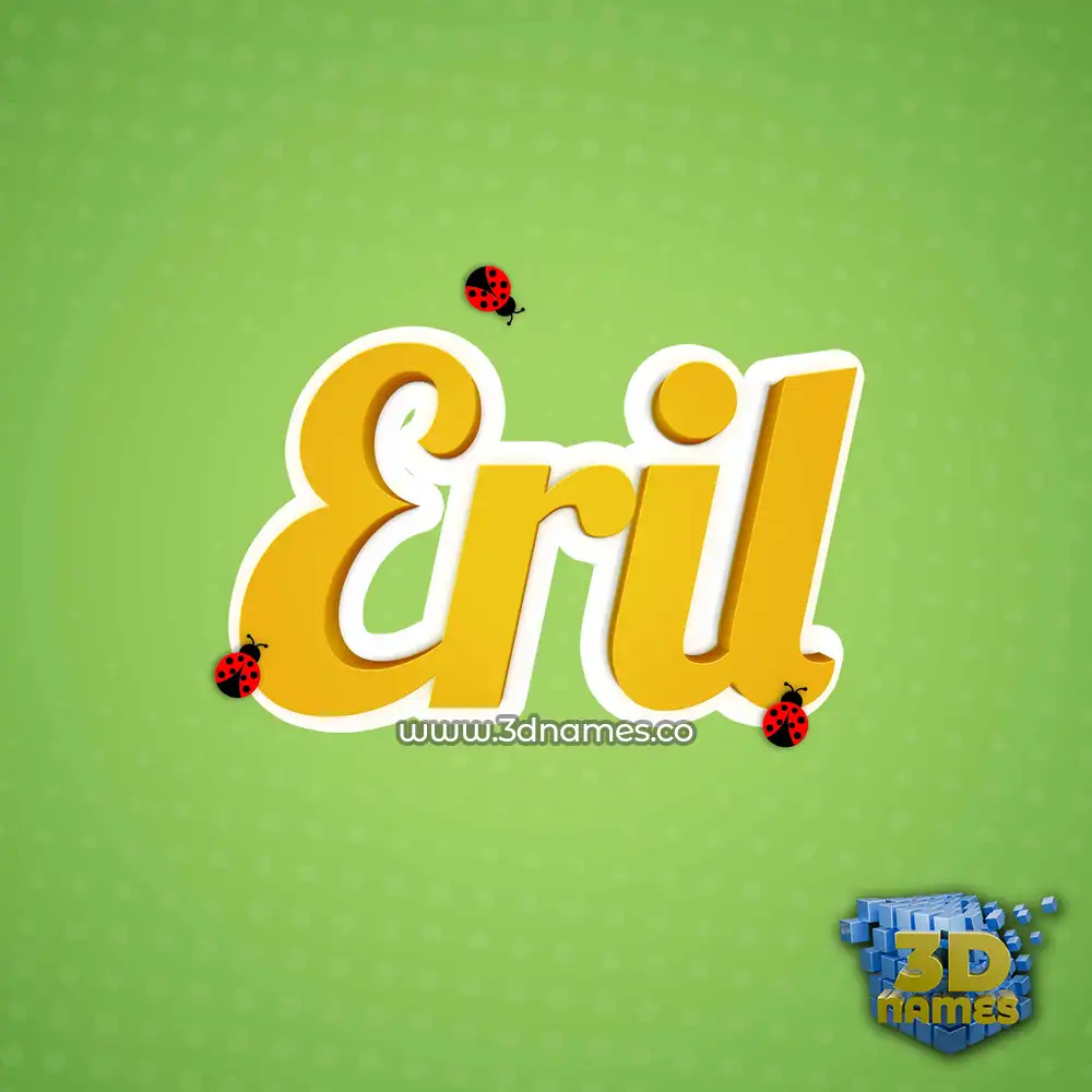 eril in Ladybugs style - 3D name wallpaper