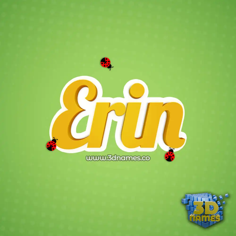 erin in Ladybugs style - 3D name wallpaper