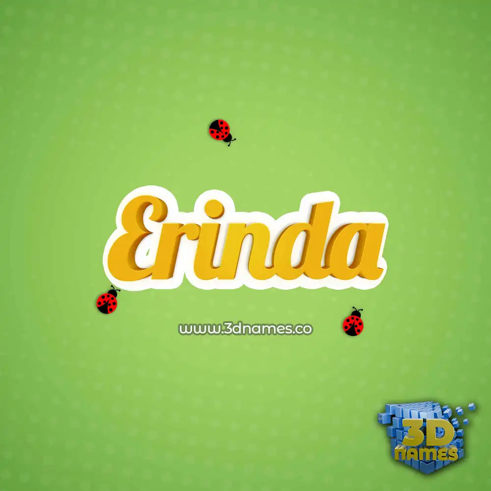 erinda in Ladybugs style - 3D name wallpaper