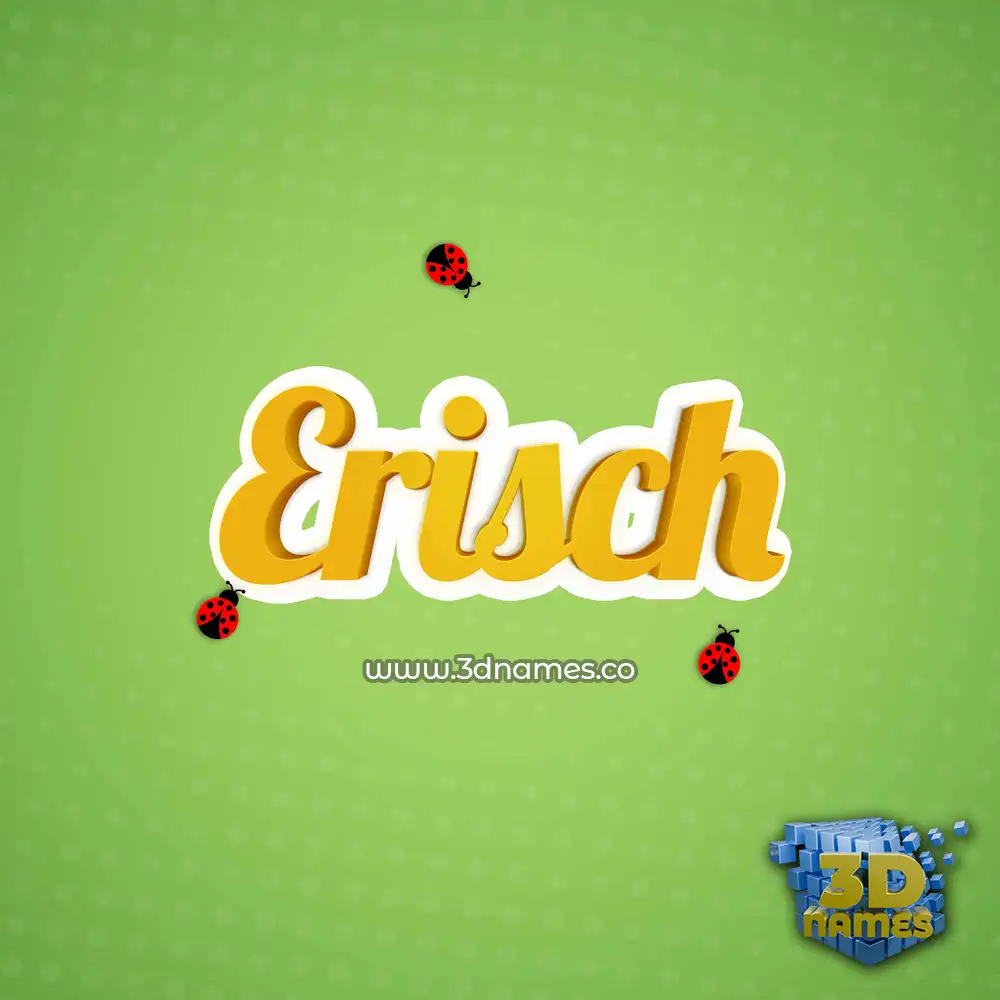 erisch in Ladybugs style - 3D name wallpaper