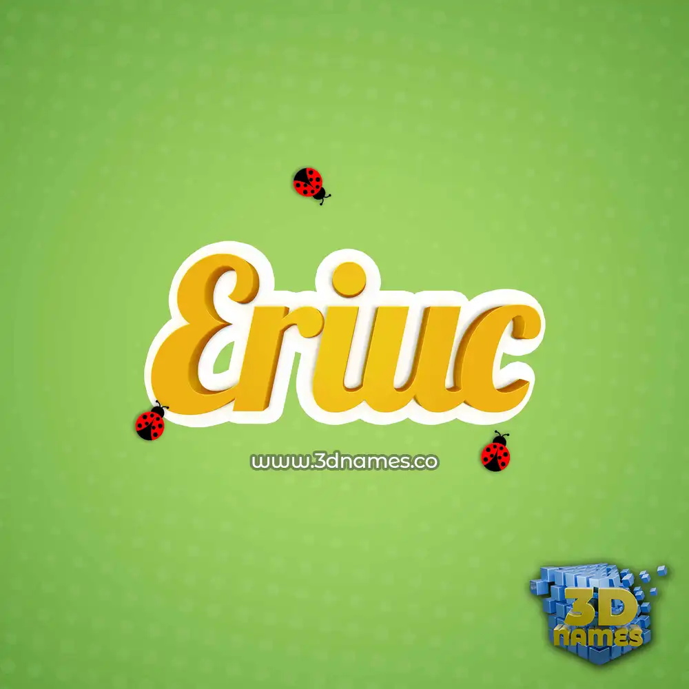 eriuc in Ladybugs style - 3D name wallpaper