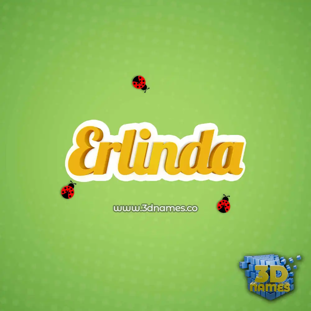 erlinda in Ladybugs style - 3D name wallpaper