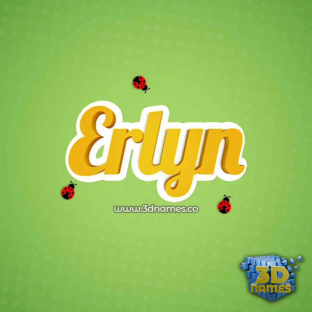 erlyn in Ladybugs style - 3D name wallpaper