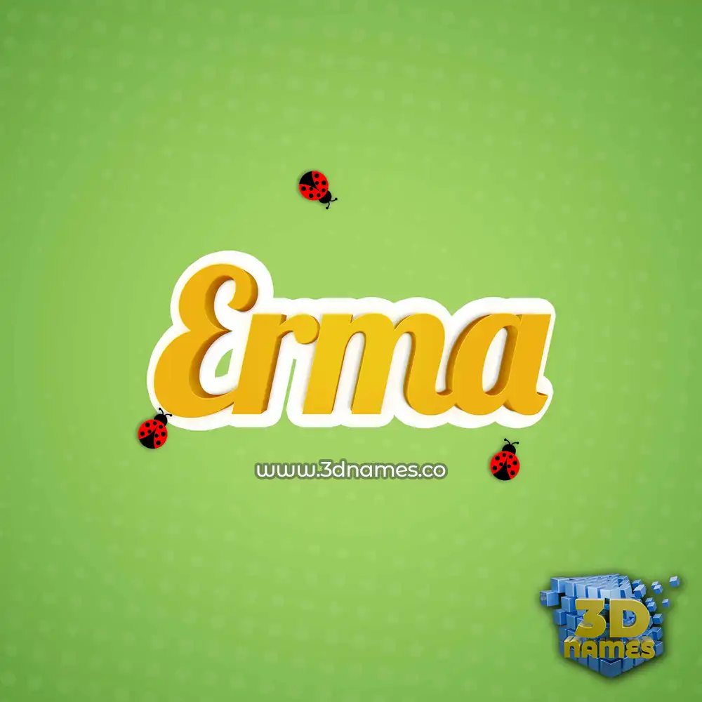 erma in Ladybugs style - 3D name wallpaper