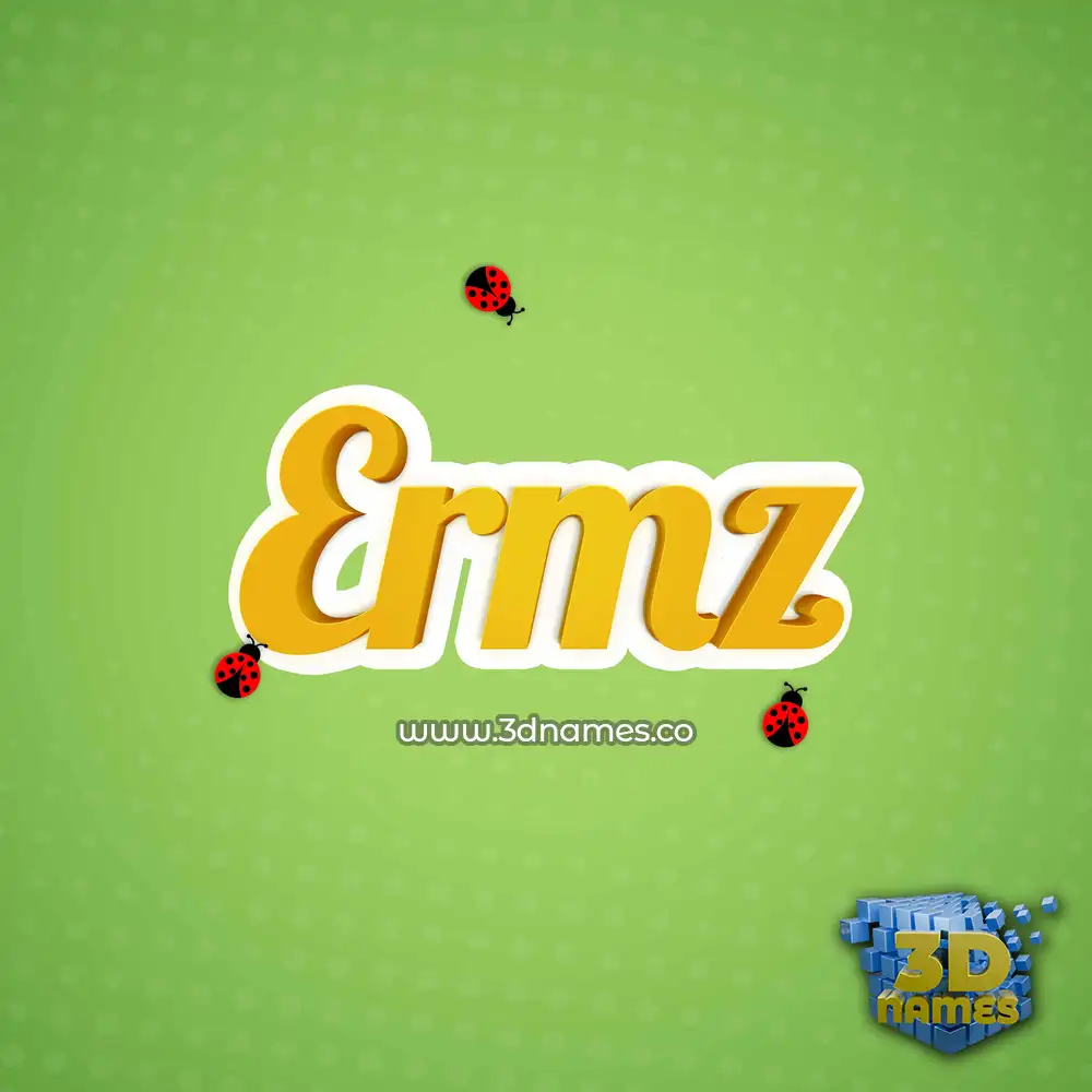 ermz in Ladybugs style - 3D name wallpaper