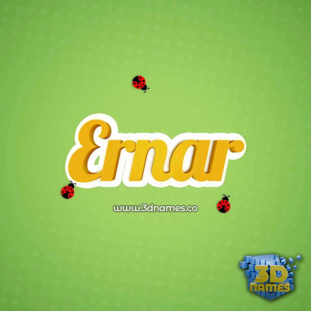 ernar in Ladybugs style - 3D name wallpaper