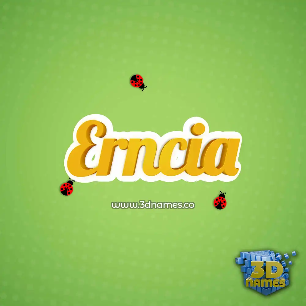 erncia in Ladybugs style - 3D name wallpaper