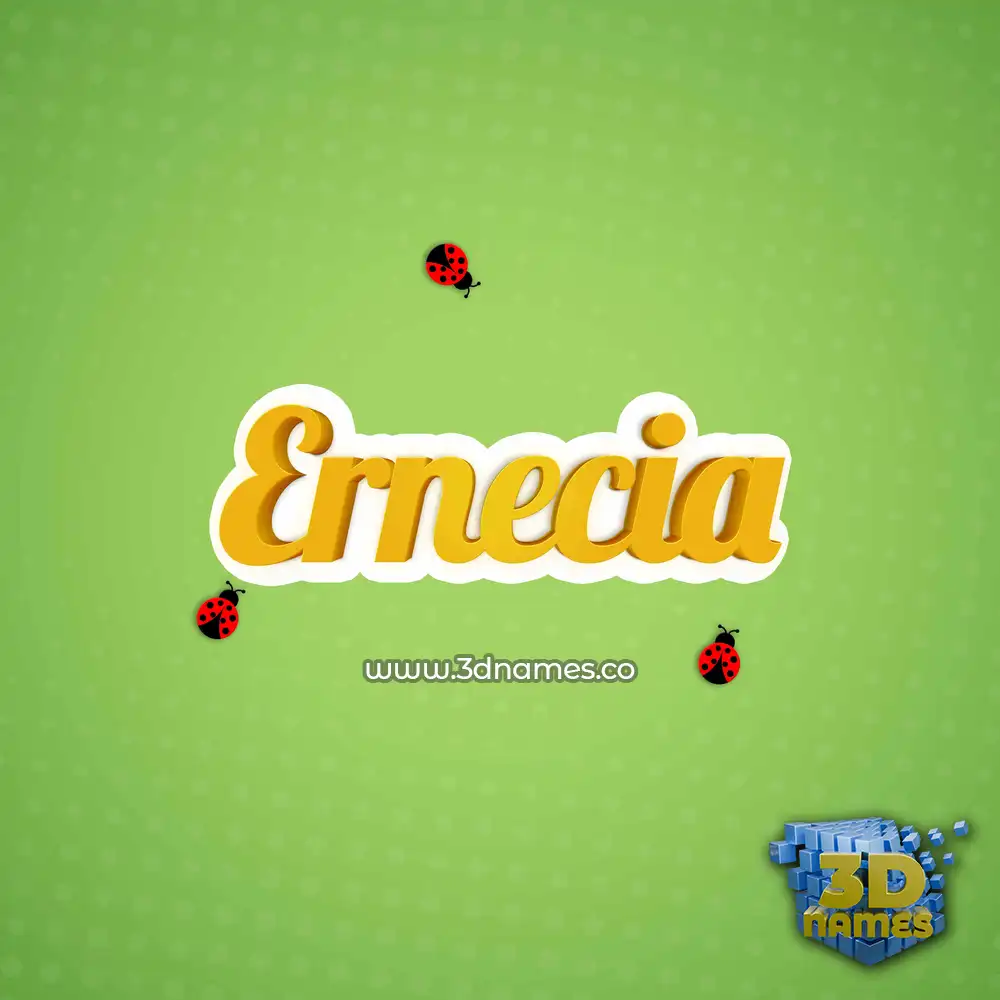ernecia in Ladybugs style - 3D name wallpaper