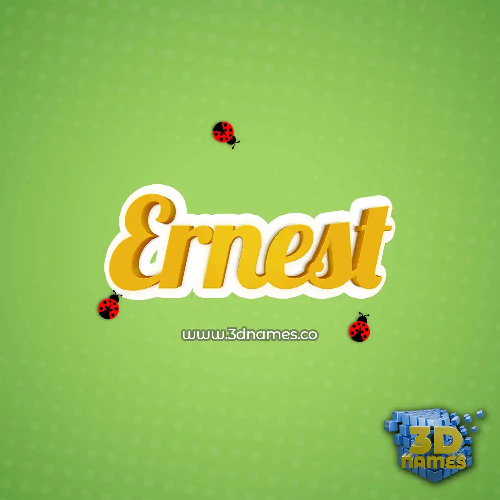 ernest in Ladybugs style - 3D name wallpaper