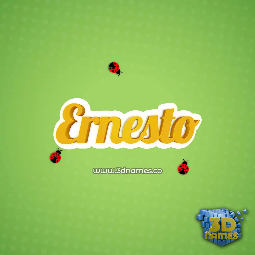 ernesto in Ladybugs style - 3D name wallpaper