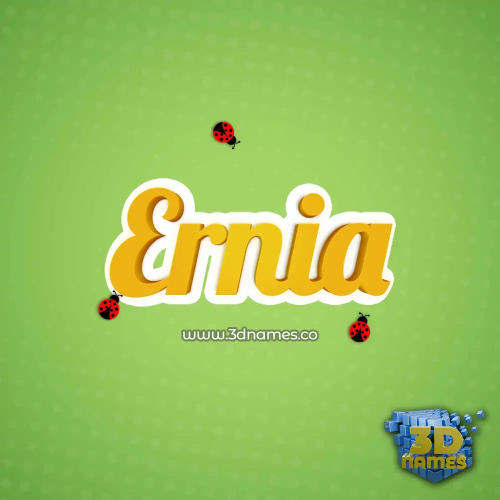 ernia in Ladybugs style - 3D name wallpaper