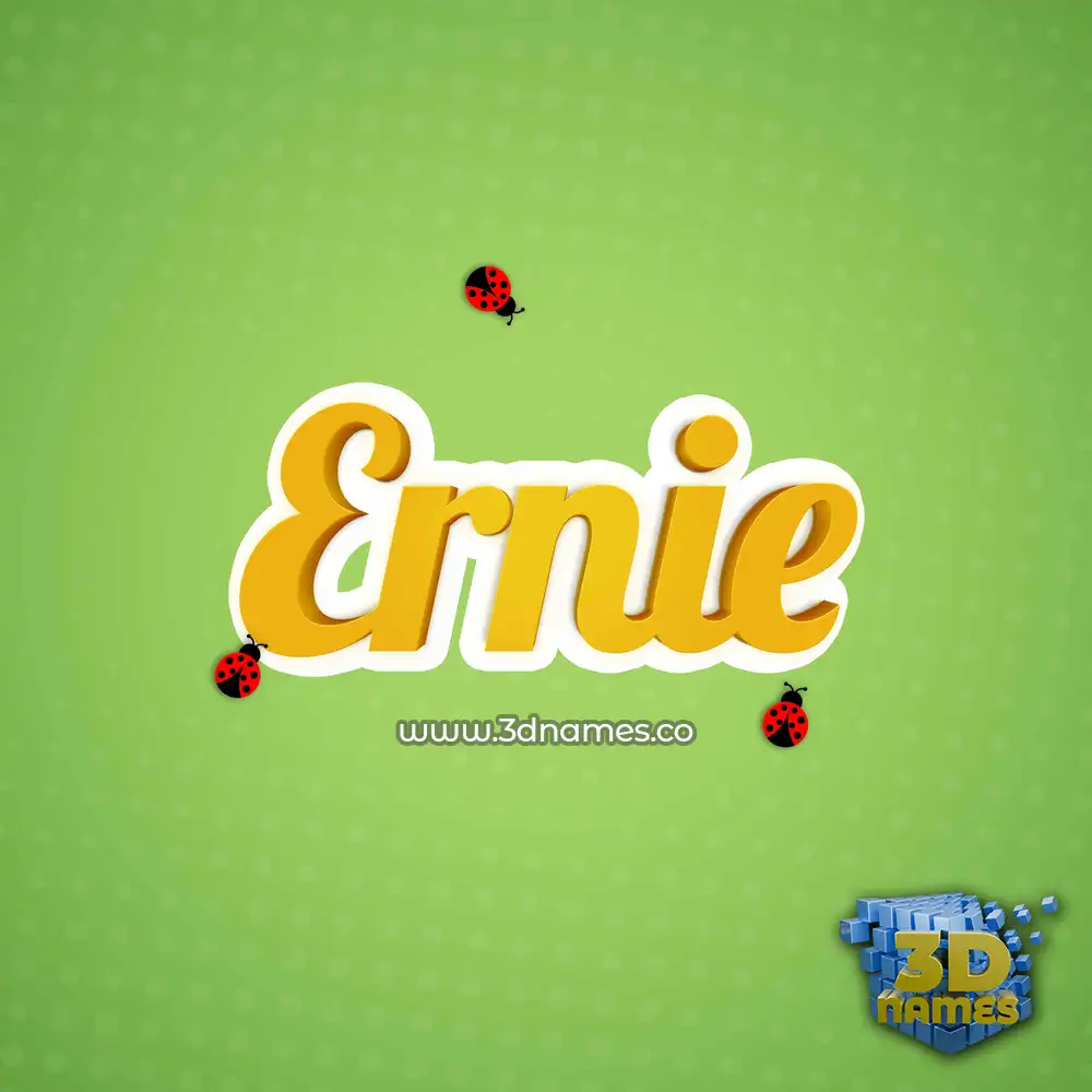ernie in Ladybugs style - 3D name wallpaper