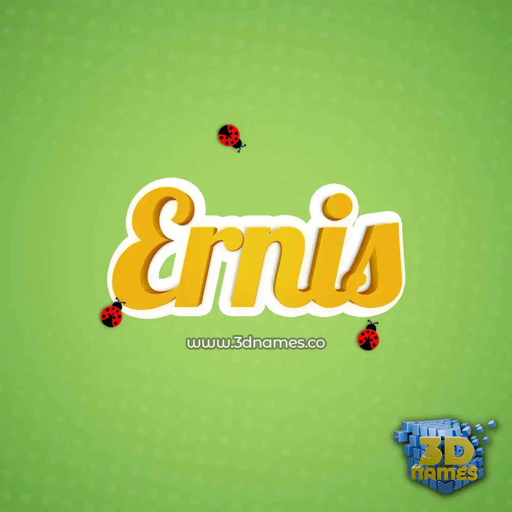 ernis in Ladybugs style - 3D name wallpaper