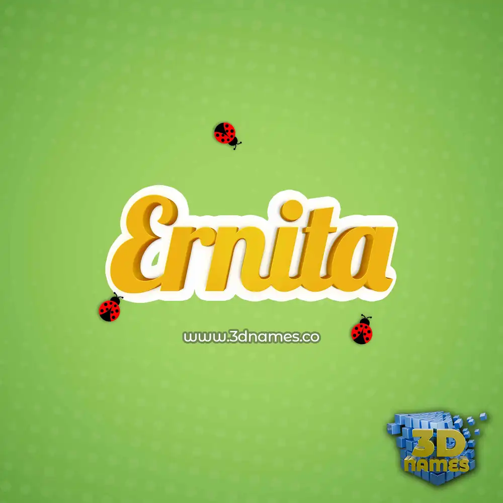 ernita in Ladybugs style - 3D name wallpaper
