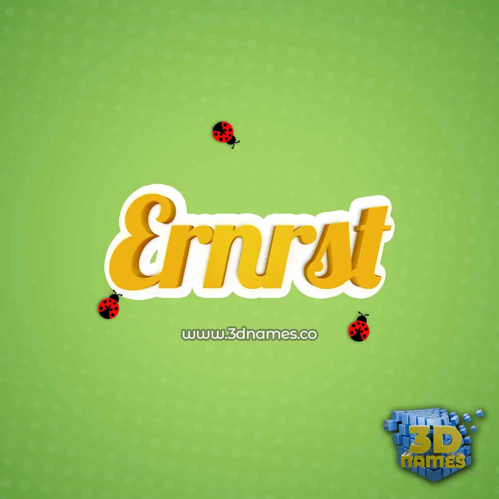ernrst in Ladybugs style - 3D name wallpaper