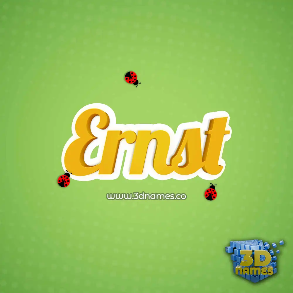 ernst in Ladybugs style - 3D name wallpaper